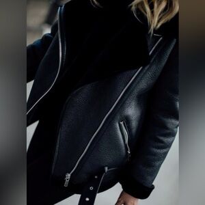 Women's Black Shearling Jacket